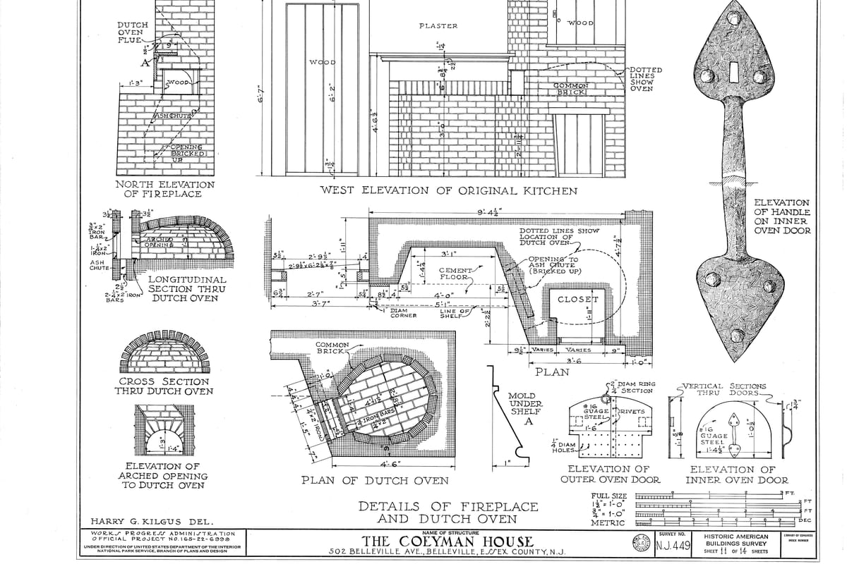 Belleville, NJ — Coeyman House, 502 Belleville Avenue, Belleville, Essex County, NJ HABS NJ,7-BELVI,6- (sheet 11 of 14)