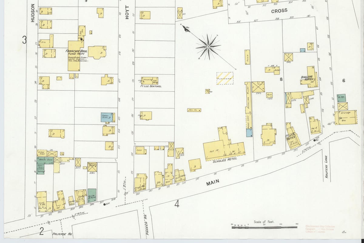 Fort Lee, NJ — Sanborn Fire Insurance Map from Fort Lee, Bergen County, New Jersey, 1908, Plate 0005