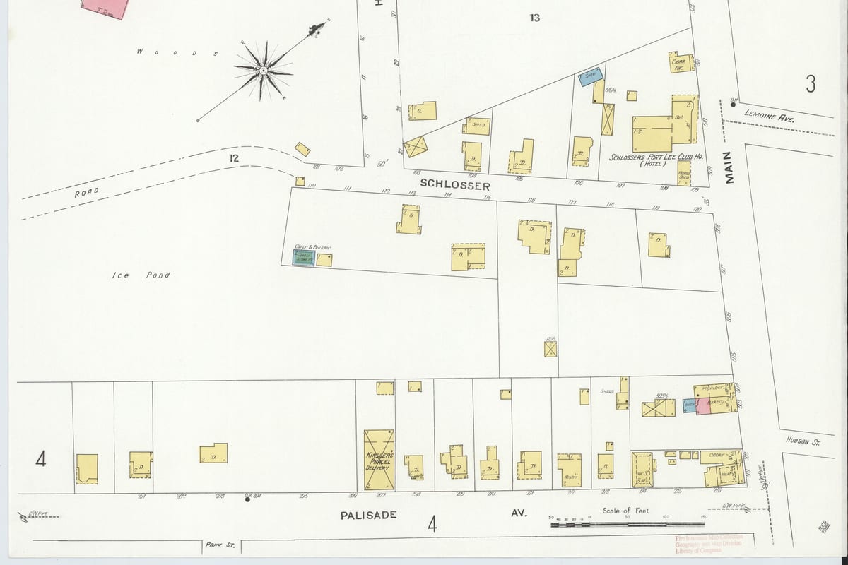 Fort Lee, NJ — Sanborn Fire Insurance Map from Fort Lee, Bergen County, New Jersey, 1908, Plate 0002