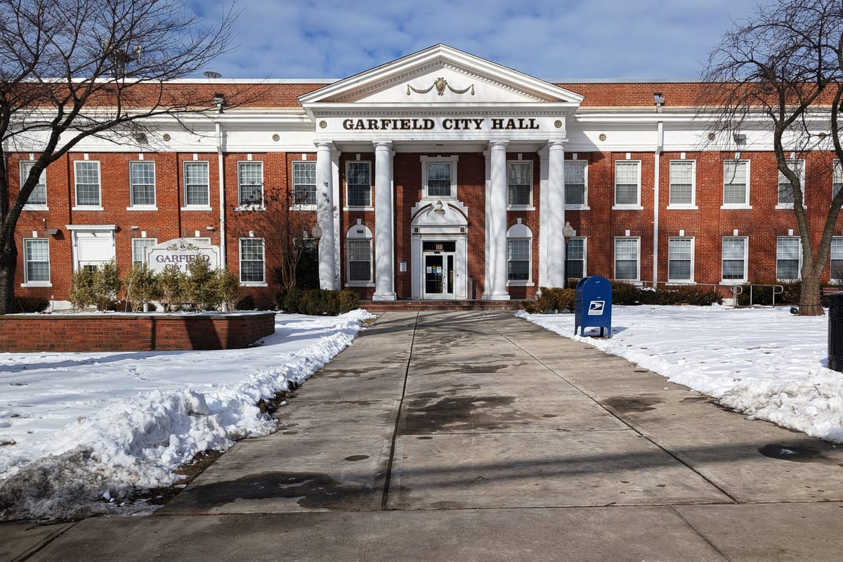Garfield, NJ — Garfield, NJ city hall front view, Jan. 2025