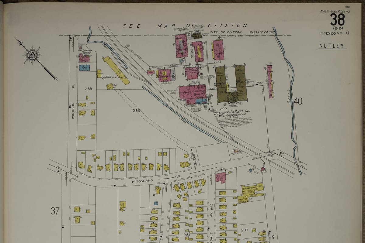 Glen Ridge, NJ — Sanborn Fire Insurance Map from Nutley-Glen Ridge, Essex County, New Jersey, 1938, Plate 0038