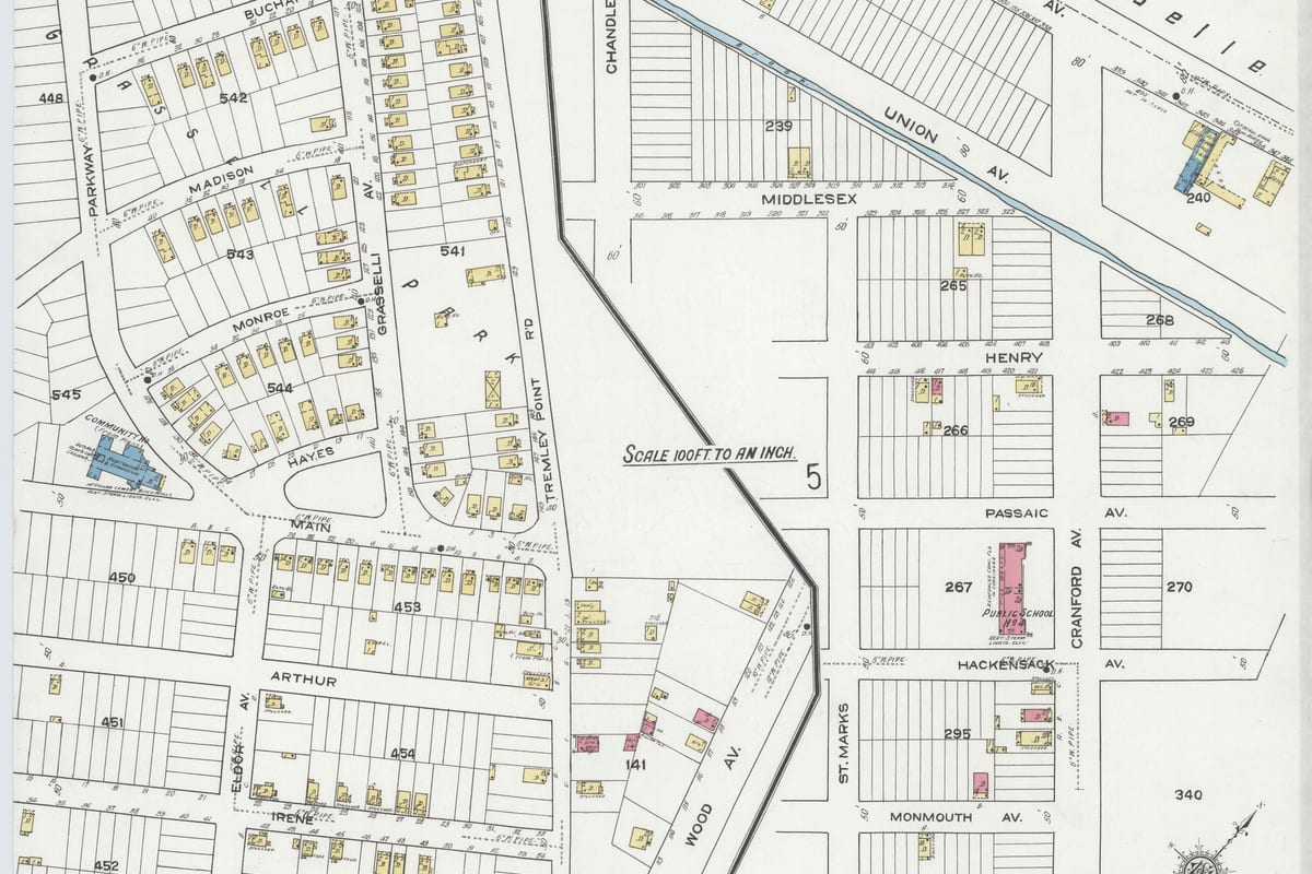 Linden, NJ — Sanborn Fire Insurance Map from Linden, Union County, New Jersey, 1920, Plate 0006