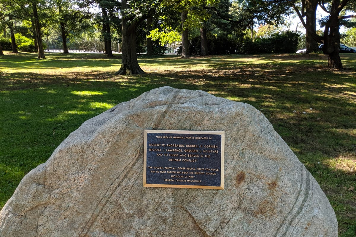 Maplewood, NJ — Vietnam memorial, Memorial Park, Maplewood New Jersey
