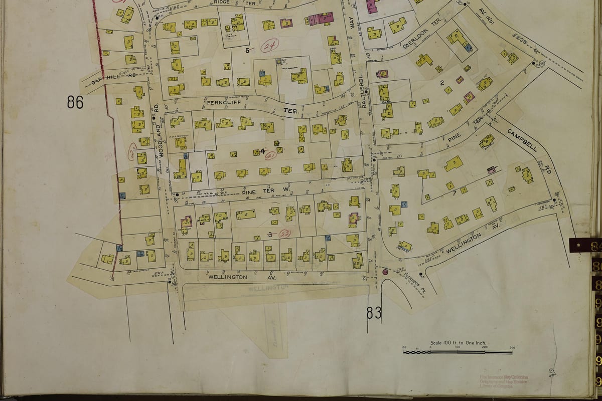 Millburn, NJ — Sanborn Fire Insurance Map from Millburn Township, Essex County, New Jersey, 1950, Plate 0084