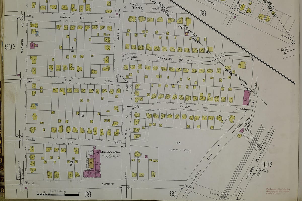Millburn, NJ — Sanborn Fire Insurance Map from Millburn Township, Essex County, New Jersey, 1950, Plate 0099B
